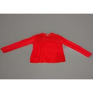 Kim Rogers Sweater Womens Large Red Longsleeve Cashmalon Pullover